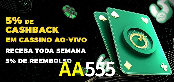 Promoções do cassino ao Vivo AA555